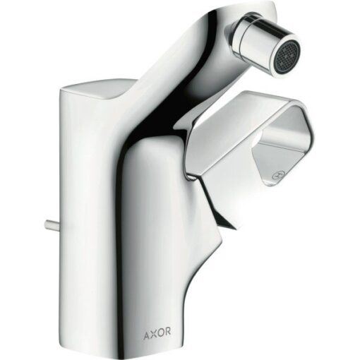 Single lever bidet mixer with pop-up waste set