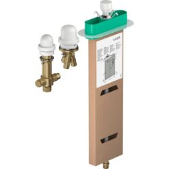 Basic set for 3-hole rim mounted single lever bath mixer