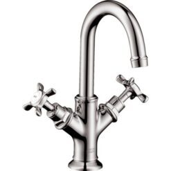 2-handle basin mixer 160 with cross handles for hand washbasins with pop-up waste set