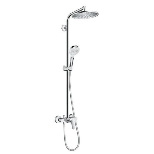 Crometta S Showerpipe 240 1jet with single lever mixer