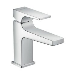 Metropol Single lever basin mixer 100 with lever handle for handrinse basins with push-open waste set