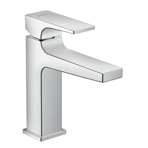 Metropol Single lever basin mixer 110 with lever handle and push-open waste set