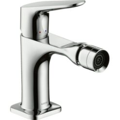 Single lever bidet mixer with pop-up waste set